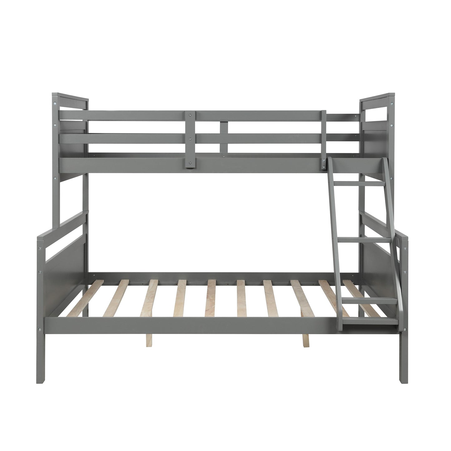 Gray Twin Over Full Size Bunk Bed