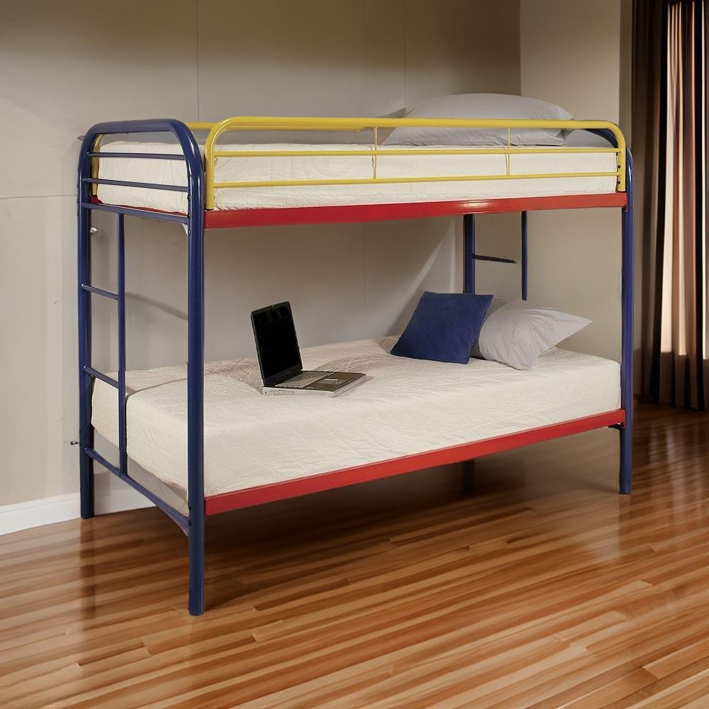 Colorful Twin Over Twin Bunk Bed