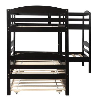 Espresso Twin Contemporary Manufactured Wood and Solid Wood Bunk Bed