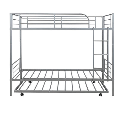 Silver Twin over Twin Traditional Steel Bunk Bed