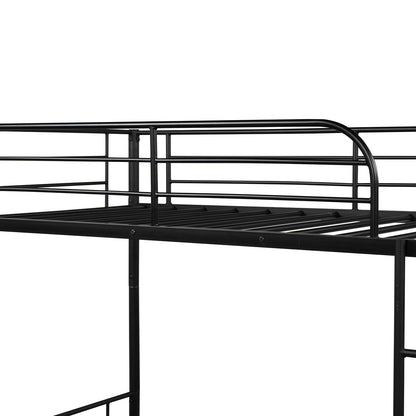 Black Twin over Twin Traditional Steel Bunk Bed