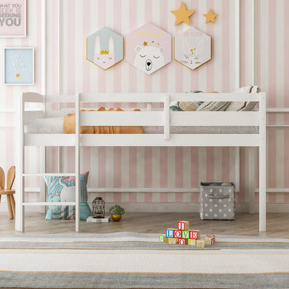 White Twin Size Lof Loft Bed