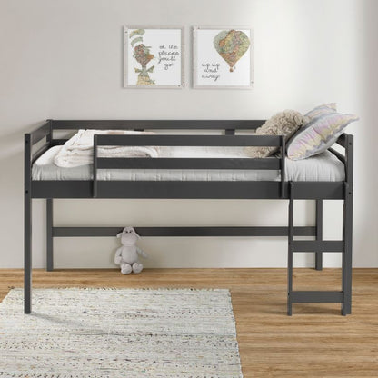 Twin Loft Bed Gray Finish