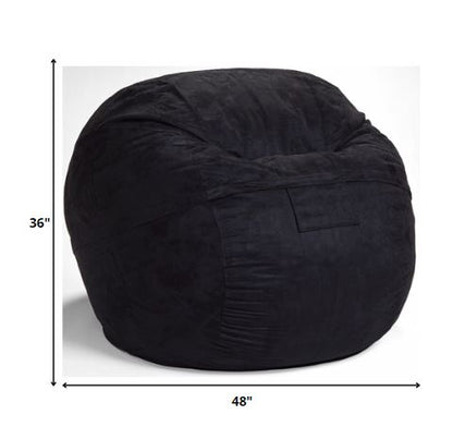 Classic Cozy Dark Gray Bean Bag Chair