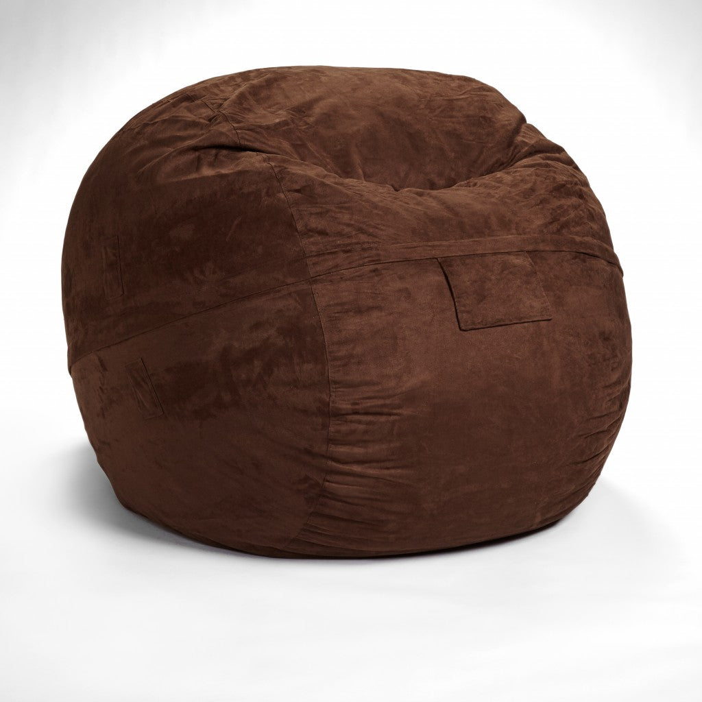 Classic Cozy Dark Gray Bean Bag Chair