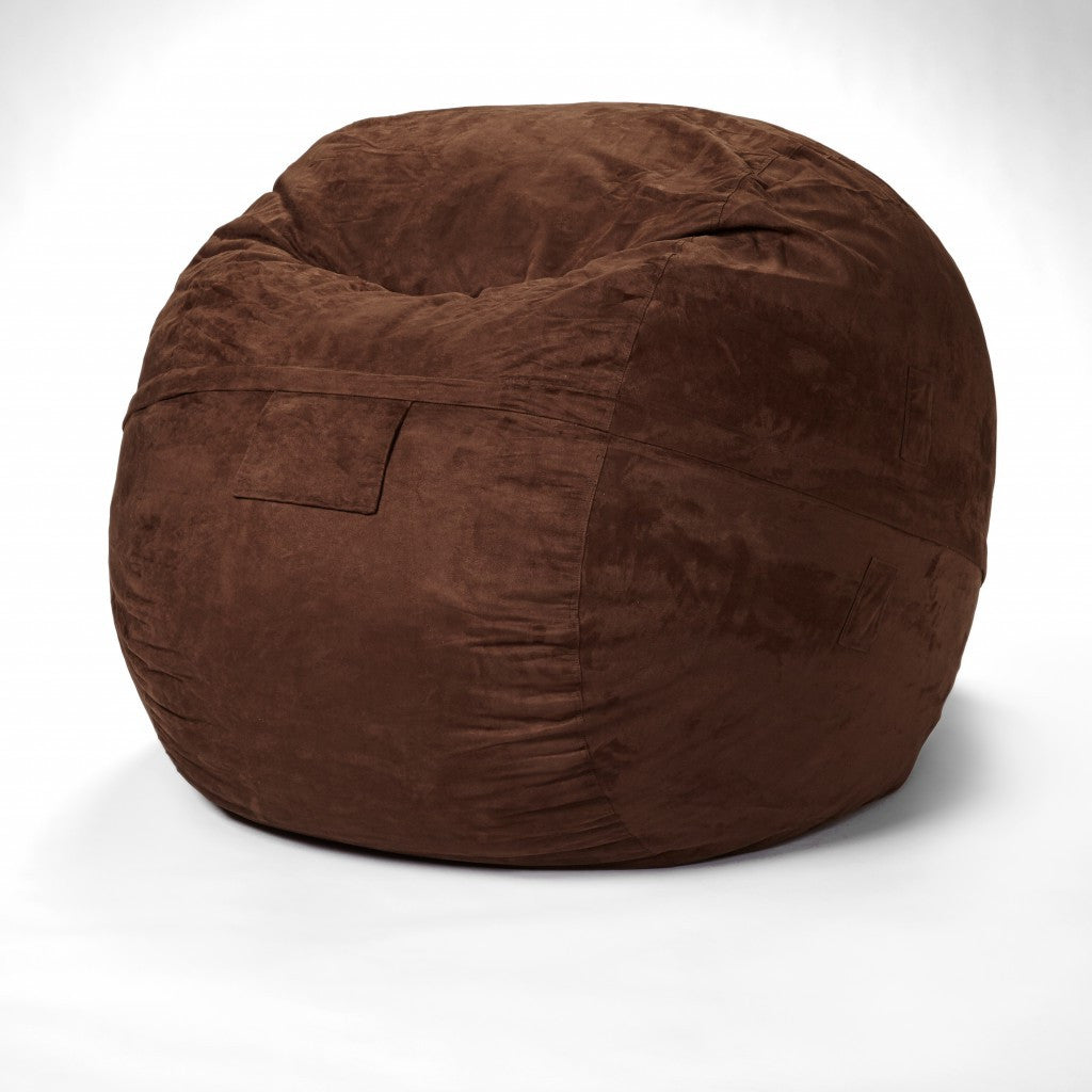 Classic Cozy Dark Gray Bean Bag Chair