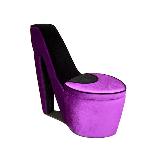 32" Purple Faux Suede Side Chair