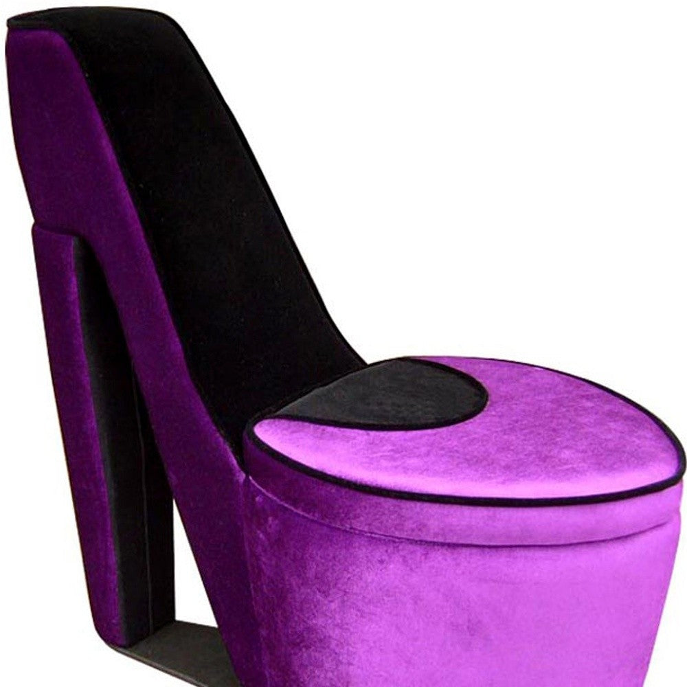 32" Purple Faux Suede Side Chair