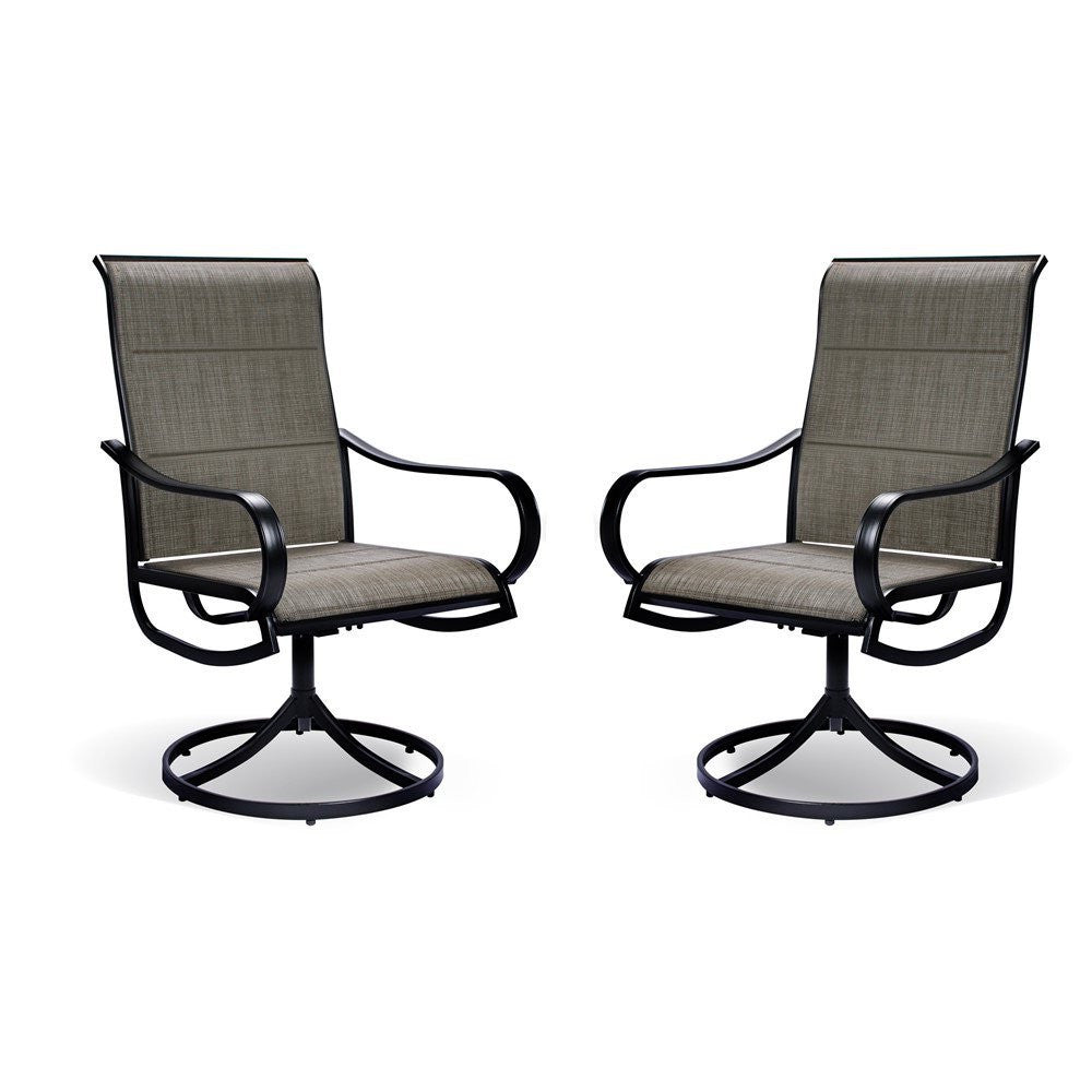 Set of Two 22" Gray and Black Steel Indoor Outdoor Dining Chair