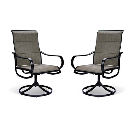 Set of Two 22" Gray and Black Steel Indoor Outdoor Dining Chair