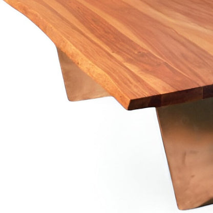 31" Natural Solid Wood Live Edge Coffee Table