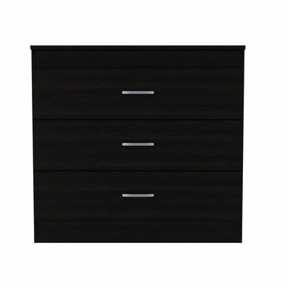 31" Black Three Drawer Dresser