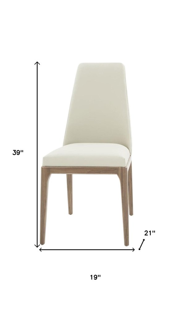 Set of Two Gray Walnut Dining Chairs