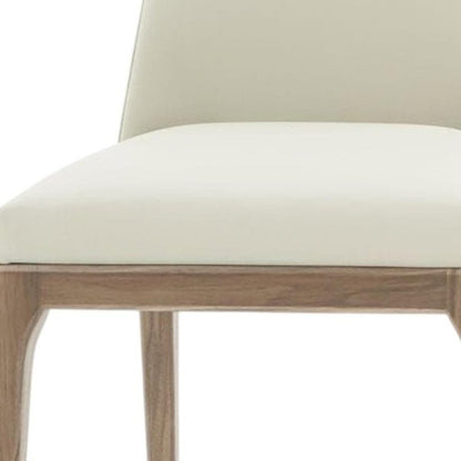 Set of Two Gray Walnut Dining Chairs