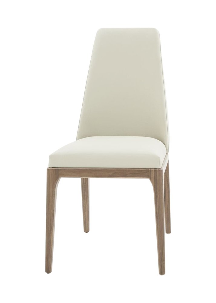 Set of Two Gray Walnut Dining Chairs