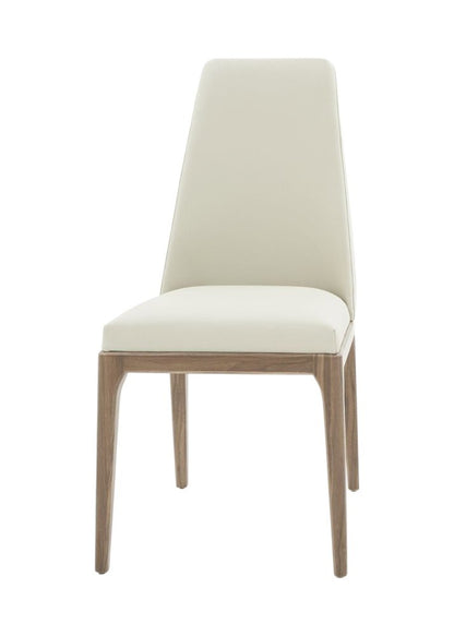 Set of Two Gray Walnut Dining Chairs