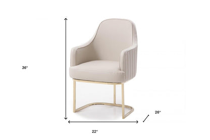 Gray Gold Modern Dining Chair