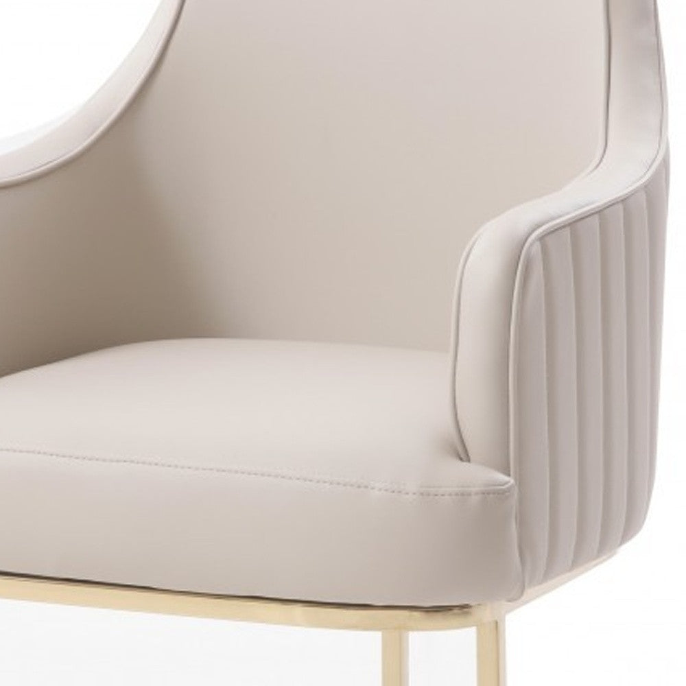 Gray Gold Modern Dining Chair