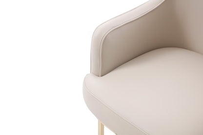 Gray Gold Modern Dining Chair