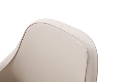 Gray and Gold Upholstered Fabric Dining Arm Chair