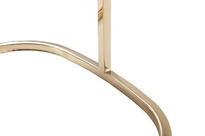 Gray and Gold Upholstered Fabric Dining Arm Chair