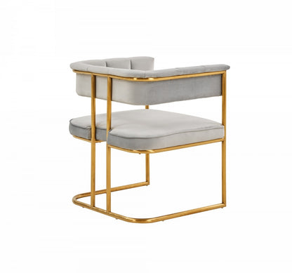 Gray Gold Modern Dining Chair