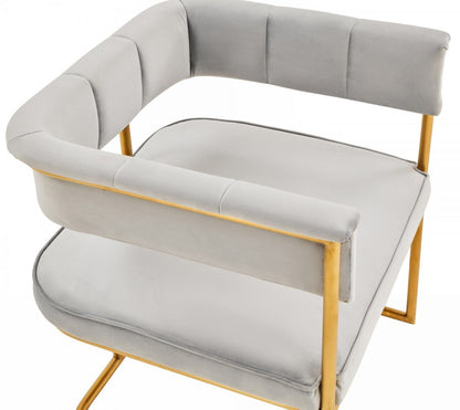 Gray Gold Modern Dining Chair