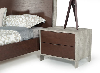 20" Wood Two Drawer Nightstand