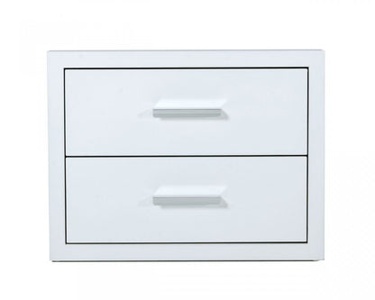 20" Wood Two Drawer Nightstand