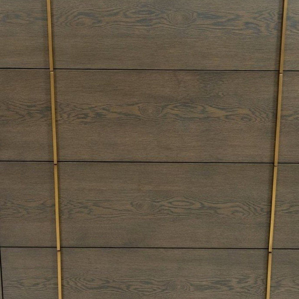 39" Dark Brown Solid Wood Four Drawer Dresser