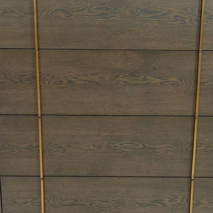 39" Dark Brown Solid Wood Four Drawer Dresser