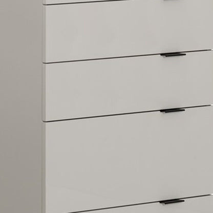 24" Grey Manufactured Wood Five Drawer Chest