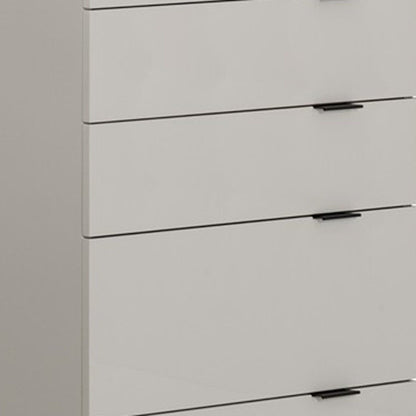 24" Gray Wood Five Drawer Dresser