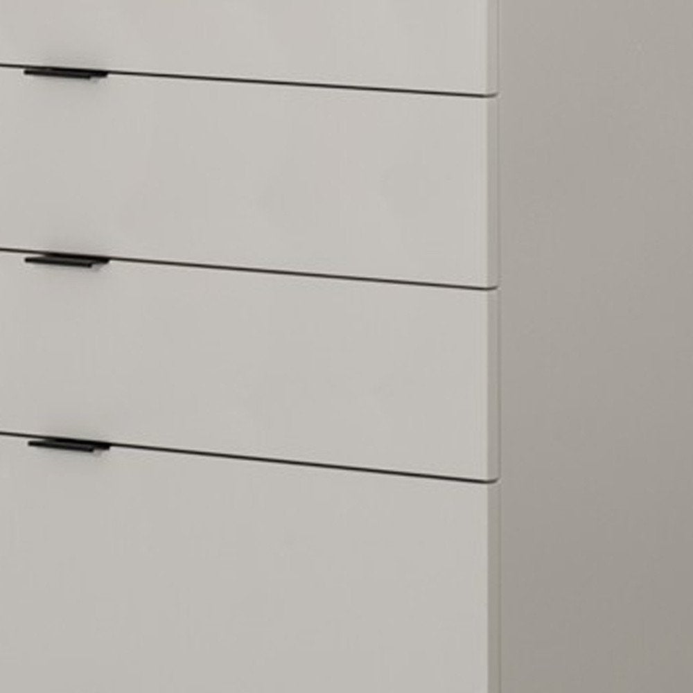 24" Gray Wood Five Drawer Dresser