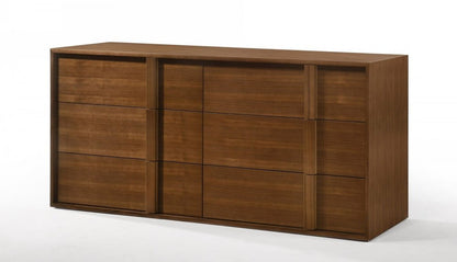 65" Brown Solid Wood Six Drawer Double Dresser