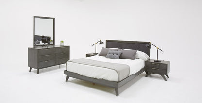 51" Gray Solid Wood Six Drawer Double Dresser