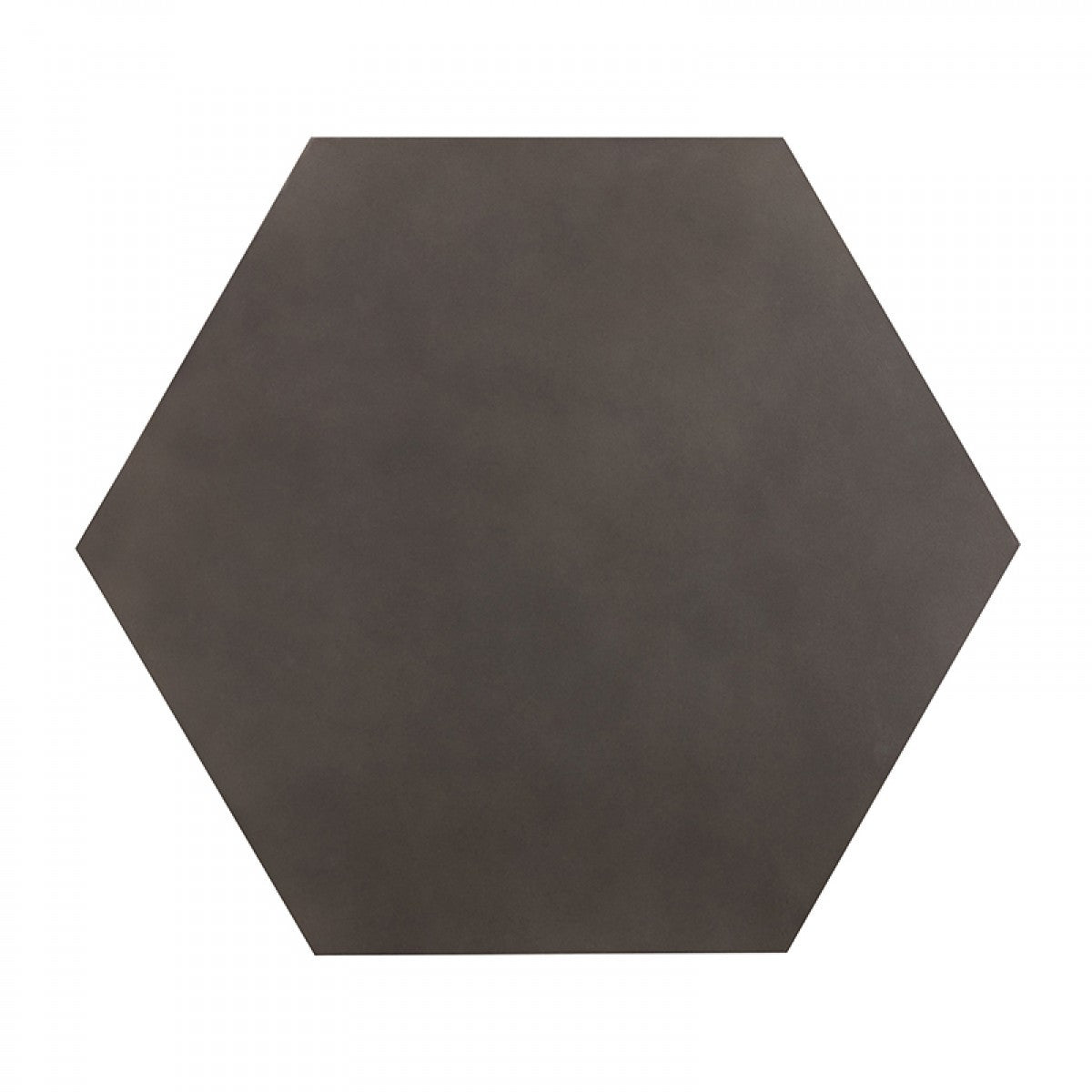 Modern Gray Concrete and Black Metal Hexagonal End Table