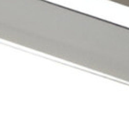 47" White and Silver Tufted Faux Leather Upholstered Dining Bench