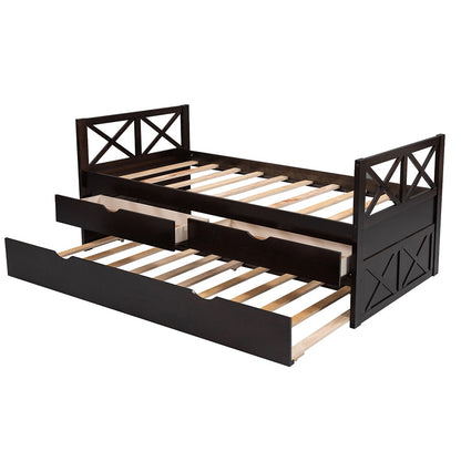 Espresso Twin Bed with Trundle