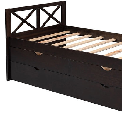 Espresso Twin Bed with Trundle