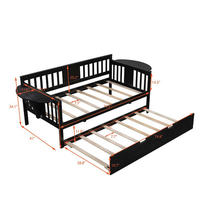 Espresso Twin Bed with Trundle