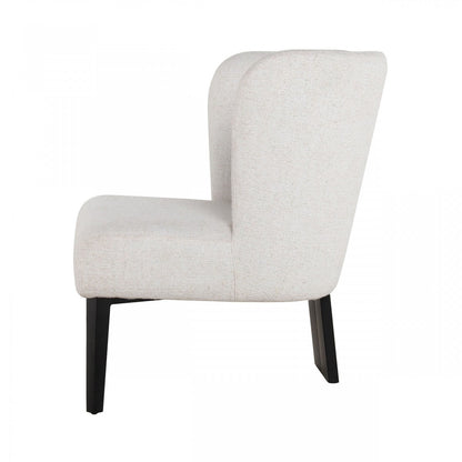 White Faux Leather Wingback Accent Chair