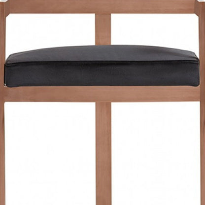 30" Black And Rose Gold Velvet And Steel Low Back Bar Height Bar Chair