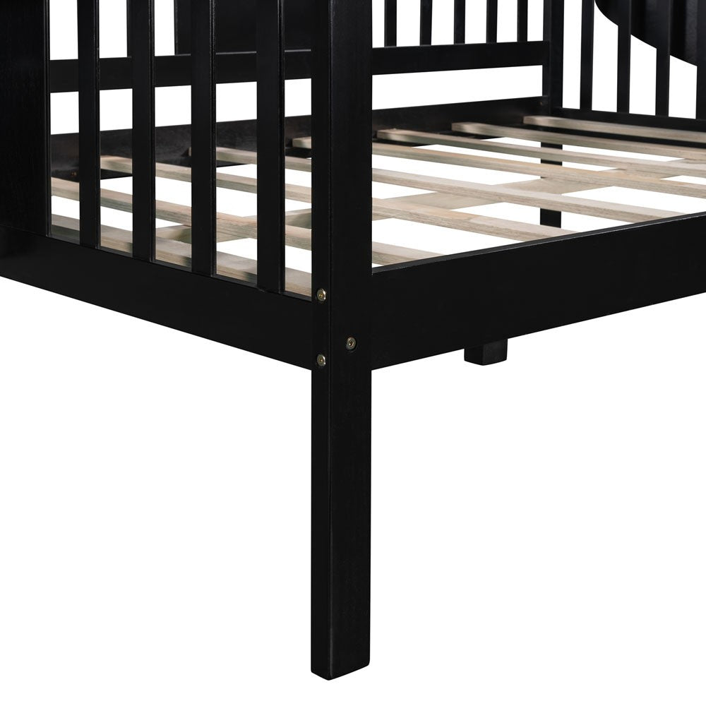 Espresso Solid and Manufactured Wood Full Bed