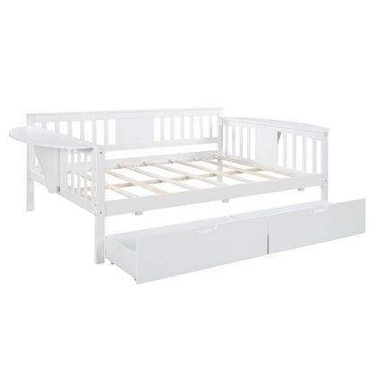 White Wood Full Bed Frame
