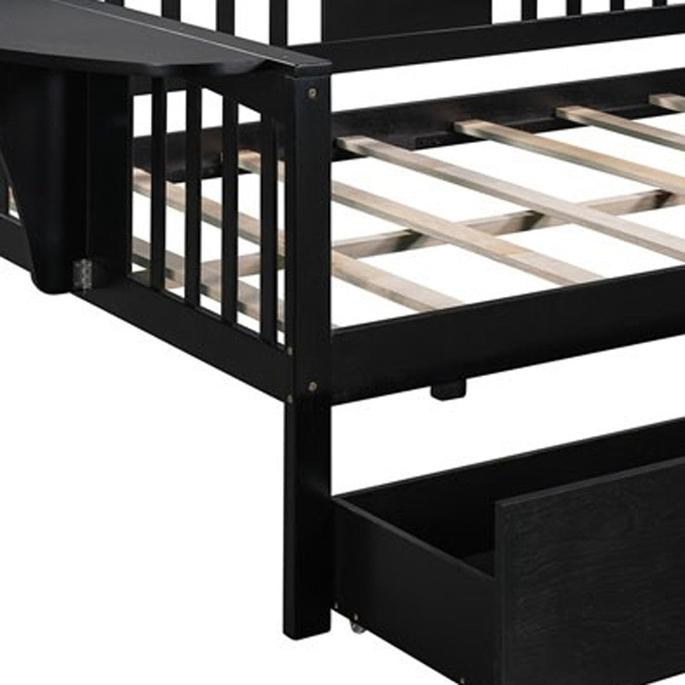 Espresso Solid and Manufactured Wood Full Bed