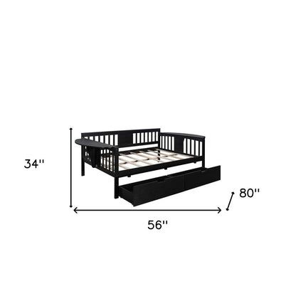Espresso Wood Full Bed Frame