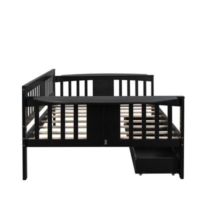 Espresso Wood Full Bed Frame