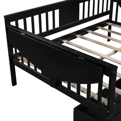 Espresso Wood Full Bed Frame