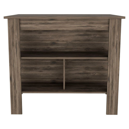 Brown 41" Kitchen Island With Storage